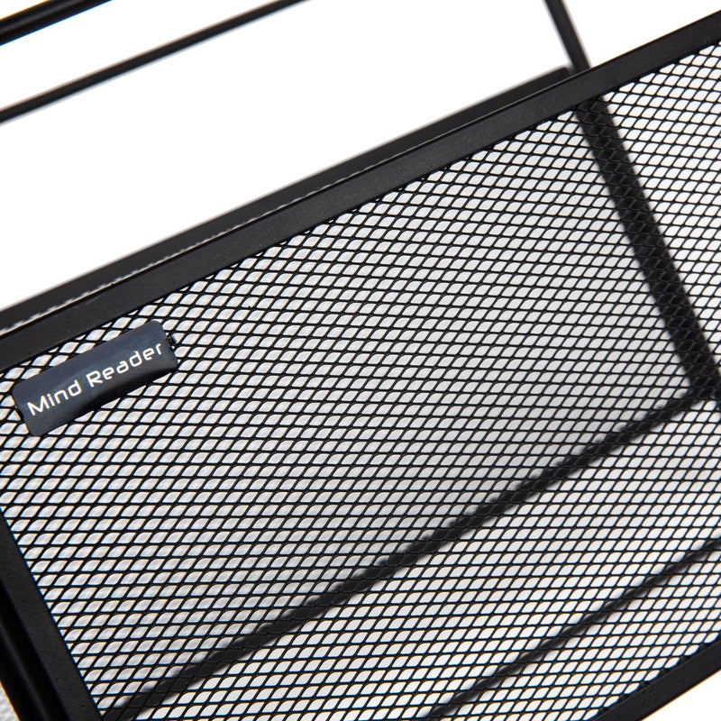 Mind Reader Hanging File Folder Organizer, Desktop Organizer, Storage, Office, Metal Mesh, 13" L x 9.75" W x 10.25" H, Black - Image 5